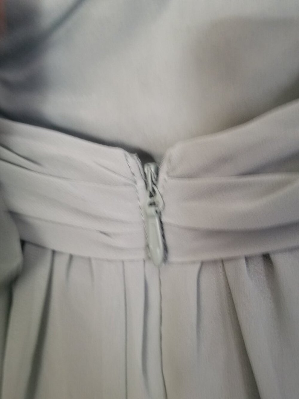 Azazie Aziza Matcha A-line V-Neck Pleated Chiffon Women's Bridesmaid Sz 14 - Picture 8 of 11